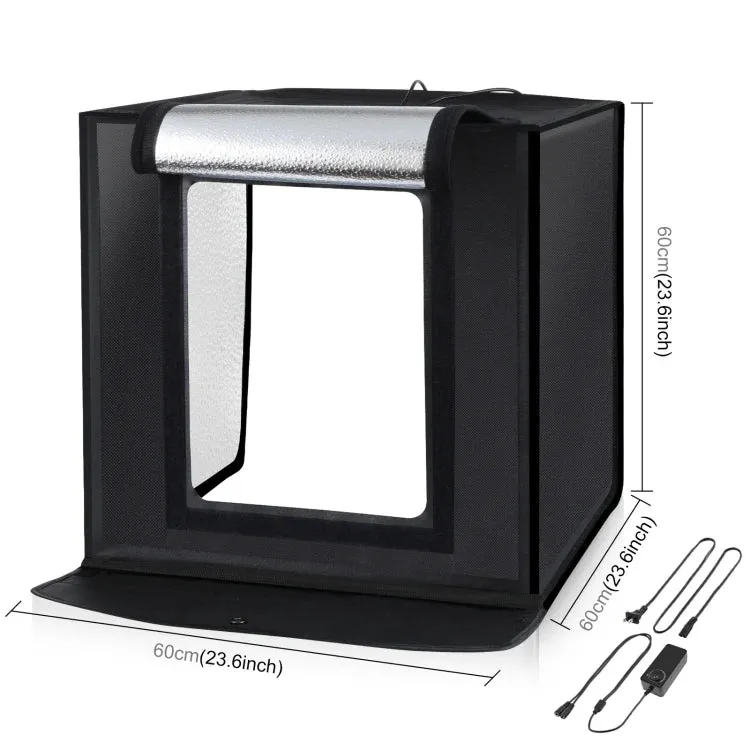 Factory Price 60cm PULUZ Photo Studio Light Box Portable 60 X 60 X 60 cm Light Tent 36W Photography Tent Kit with 6 Backdrops