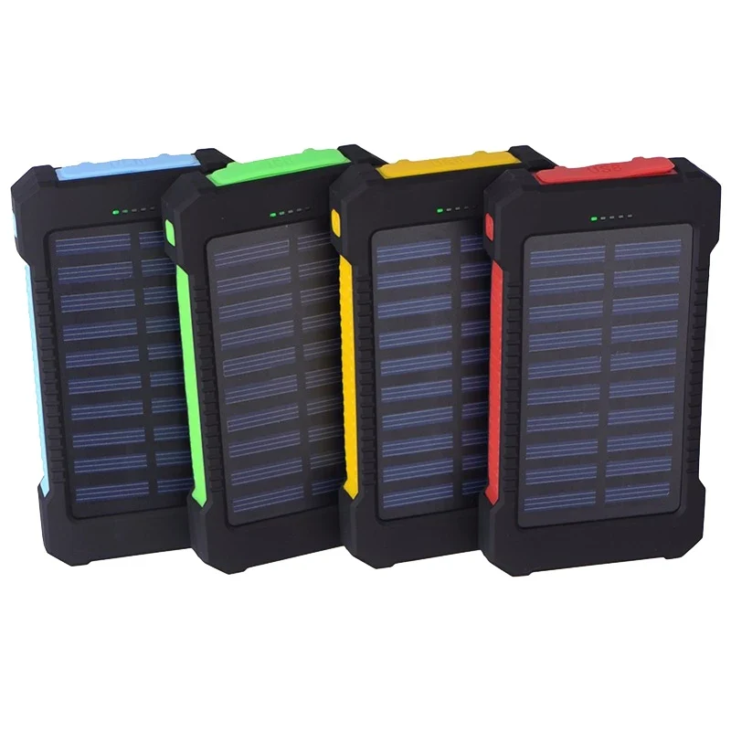High-Efficient 10000mAh Solar Power Bank Charger Waterproof Mobile Phone/Tablet PC Solar Charger With 20000mAh Capacity