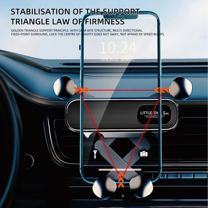Gravity Car Phone Holder Car Air Vent Phone Mount Universal Shockproof Holder Mount Clip