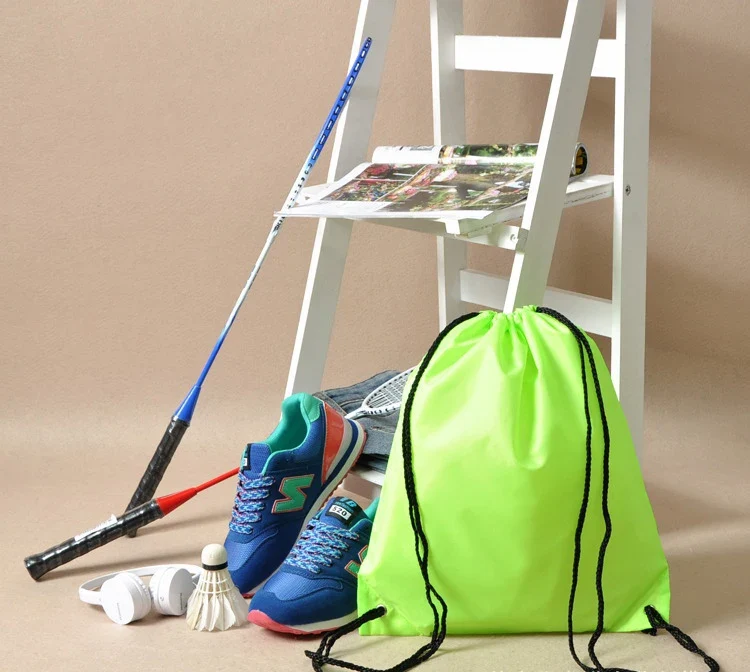 Personalized Logotote Sport Storage Polyester Drawstring Backpack Bag for Kids