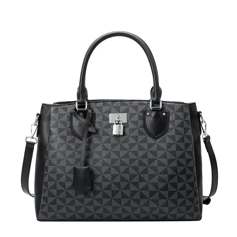 Women's Handbag Fashion Bag Leather Tote Bag 2022 New Women's Zippered One-shoulder Large Work Bag
