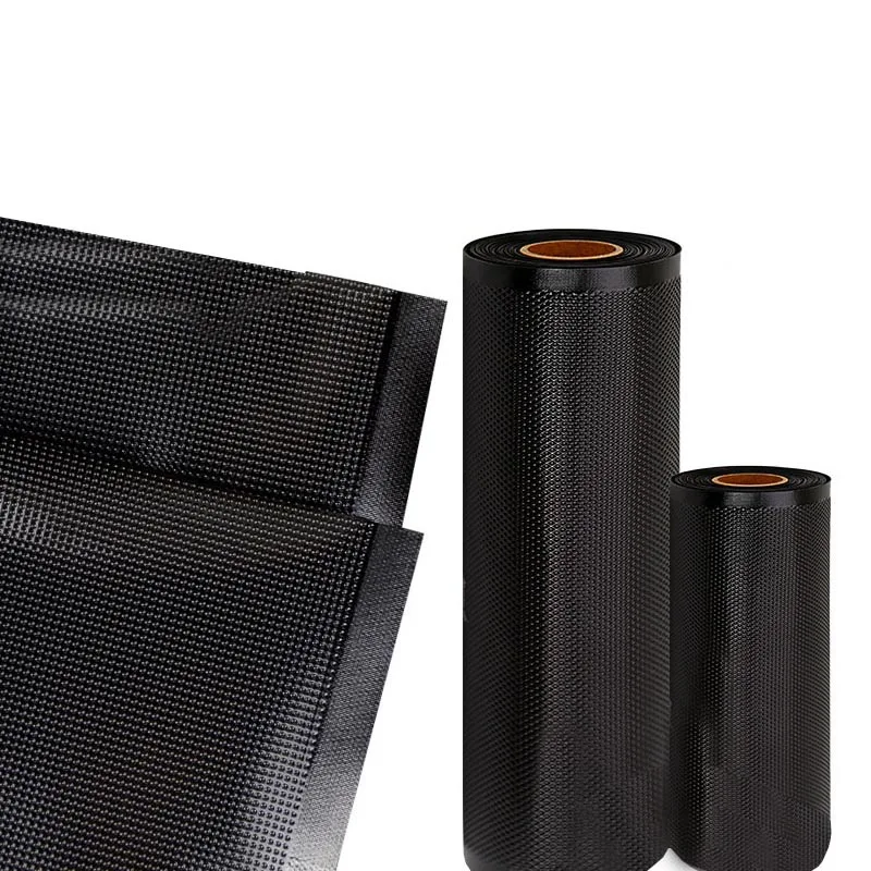 clear Smooth and Black Embossed Food Saver Vacuum Seal Roll Bag