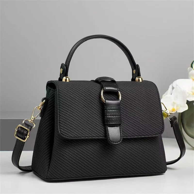 2025 Korean Style Ladies Fashion Large Capacity Women's Bag Solid Color Multifunctional Durable Foldable Zipper Chains