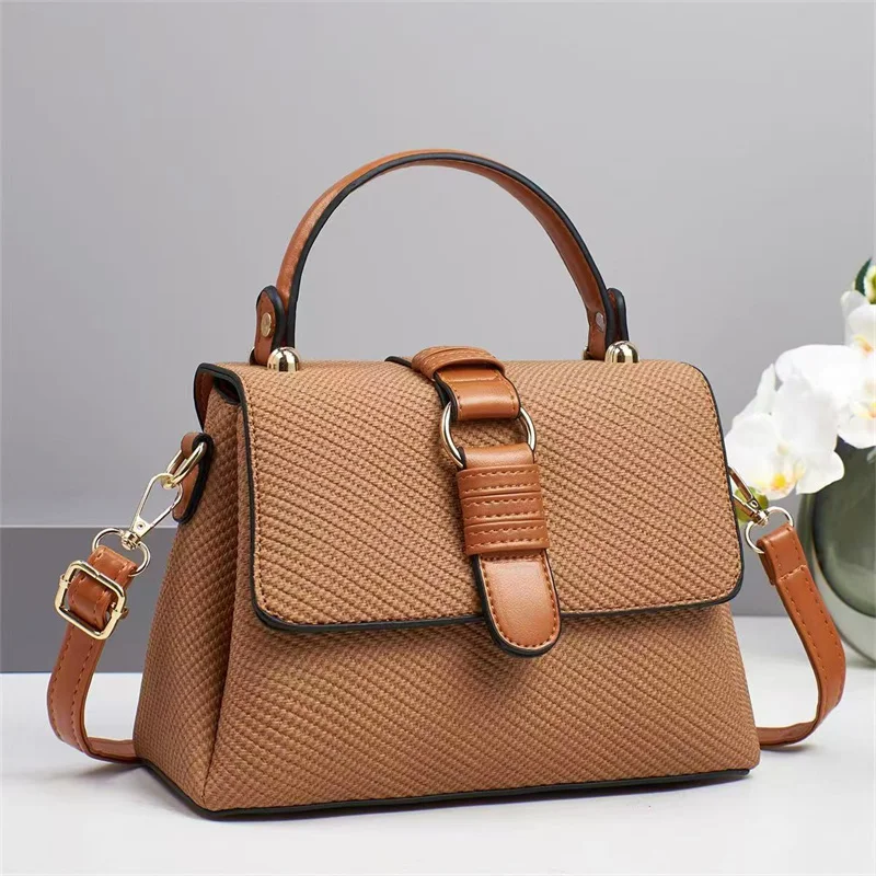 2025 Korean Style Ladies Fashion Large Capacity Women's Bag Solid Color Multifunctional Durable Foldable Zipper Chains
