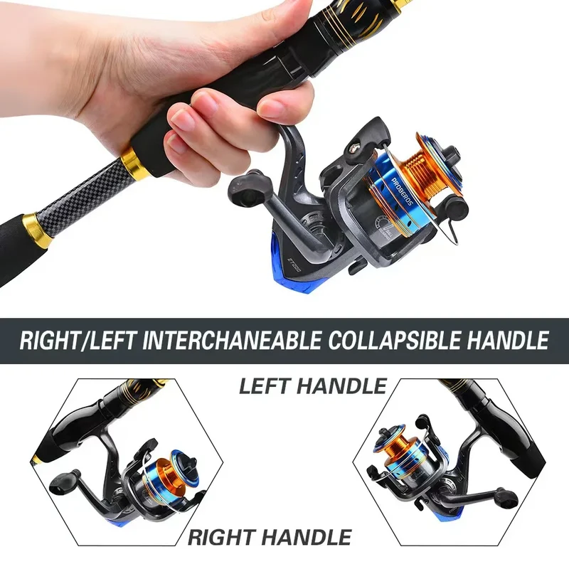 Long Throw Casting Fishing Reel Fishing Rod Bag Combination Sea Rod Set Carbon Fiber Sea Fishing Rod Novice Set in Stock