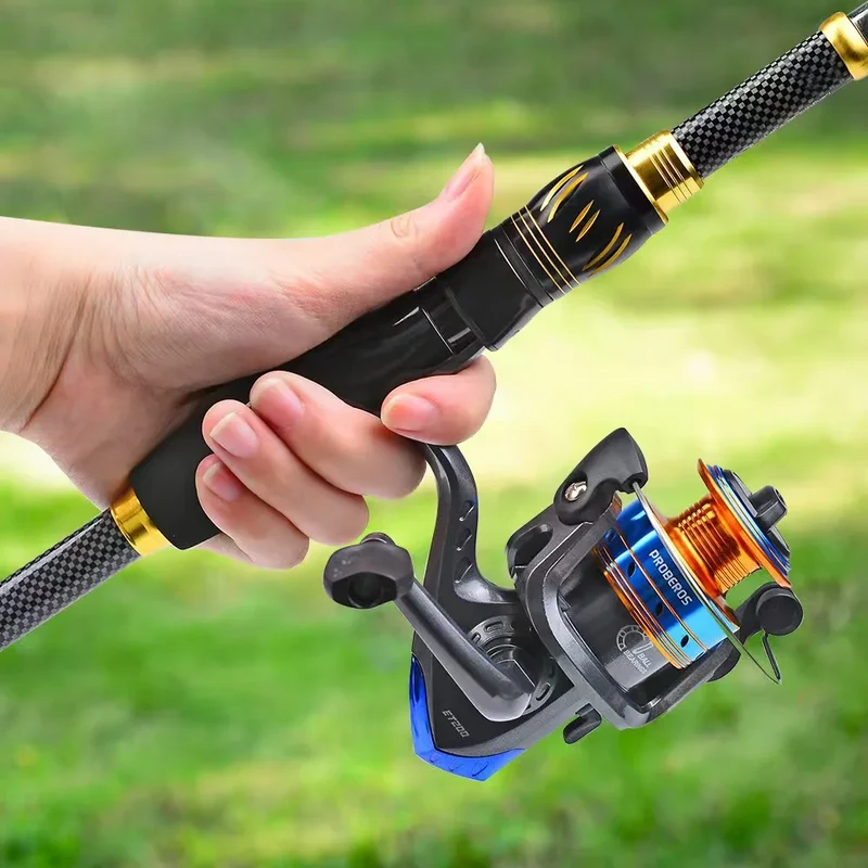 Long Throw Casting Fishing Reel Fishing Rod Bag Combination Sea Rod Set Carbon Fiber Sea Fishing Rod Novice Set in Stock