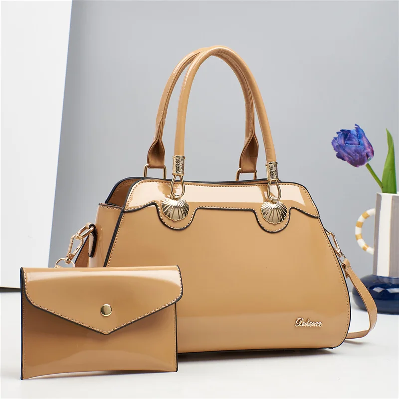 New Arrival Large Capacity Women's PU Casual Tote Bag Cross Body Style with Zipper Closure Lady's Handbag