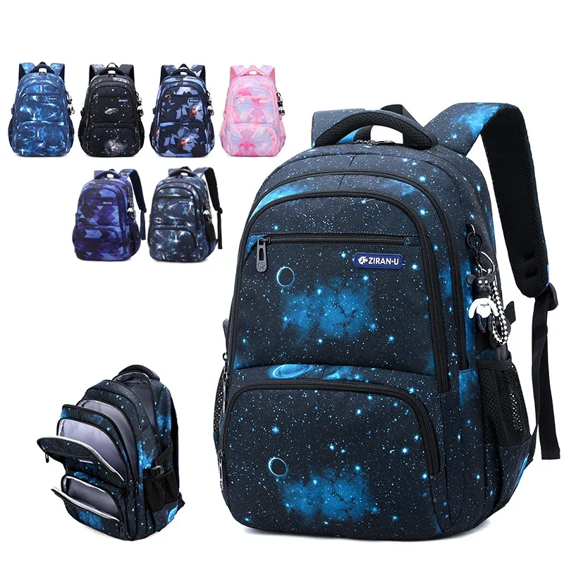 Fashionable Unisex Student Backpack Waterproof Stylish Mochilas with Zipper Closure Personalized School Bag for Students Babies