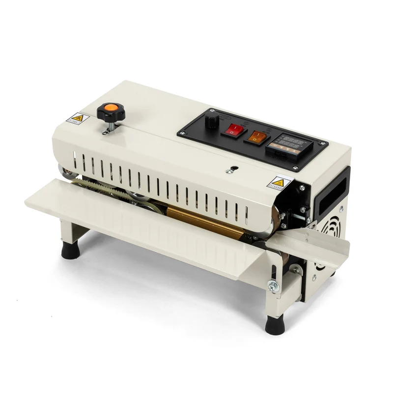 FR400 Food Packaging Bag Band Sealer Commercial Horizontal Continuous Plastic Film Sealing Machine