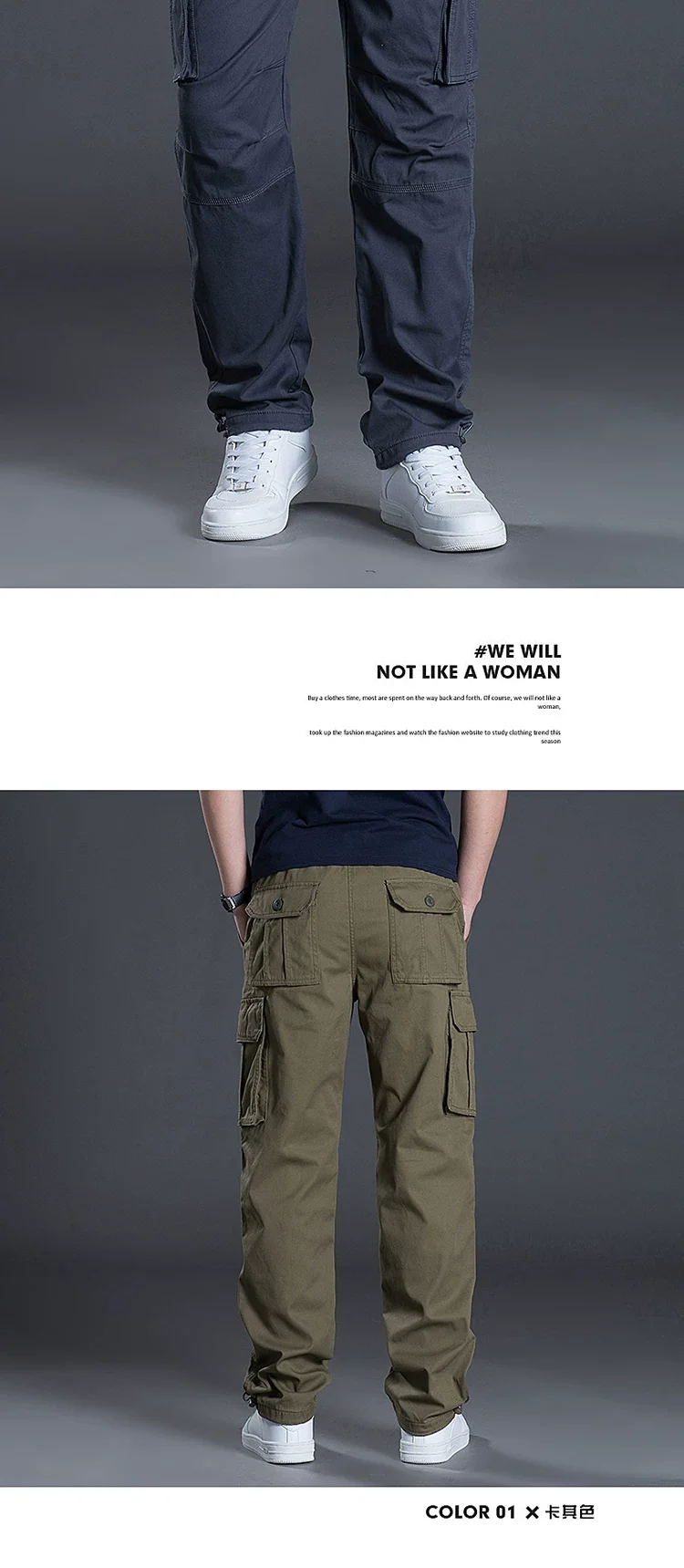 Wholesale overseas overalls men's pants casual overalls labor protection wear-resistant straight loose spring and autumn casual pants multi-pocket