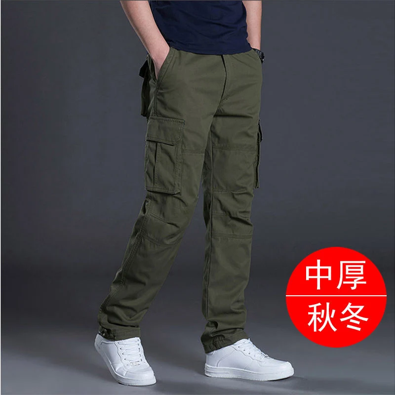 Wholesale overseas overalls men's pants casual overalls labor protection wear-resistant straight loose spring and autumn casual pants multi-pocket