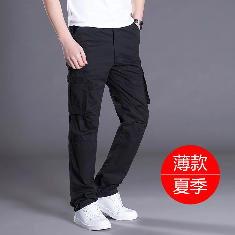 Wholesale overseas overalls men's pants casual overalls labor protection wear-resistant straight loose spring and autumn casual pants multi-pocket