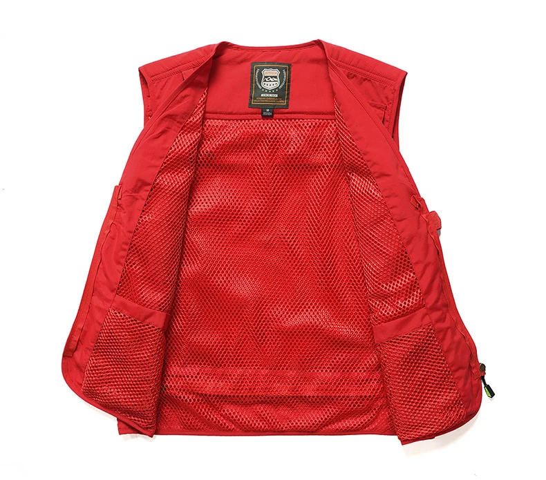 Four Seasons Photography Tooling Multi-Pocket Quick-Dry Vest Safety Waistcoat Logo Printing Men's and Women's Wear