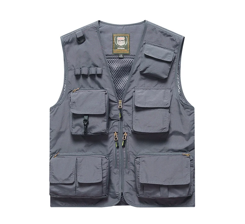 Four Seasons Photography Tooling Multi-Pocket Quick-Dry Vest Safety Waistcoat Logo Printing Men's and Women's Wear