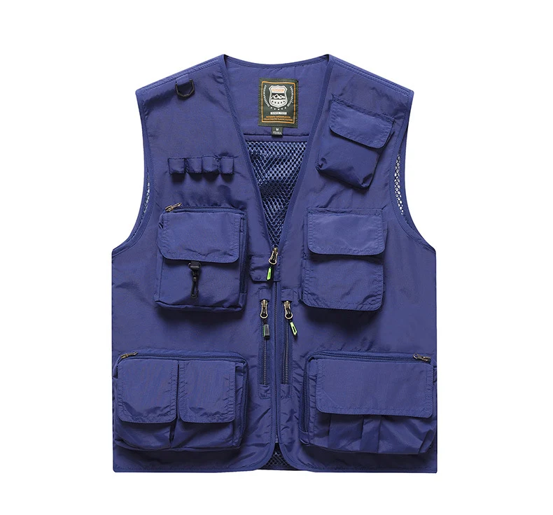 Four Seasons Photography Tooling Multi-Pocket Quick-Dry Vest Safety Waistcoat Logo Printing Men's and Women's Wear