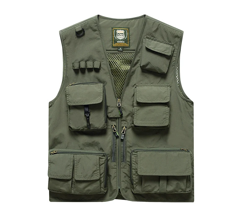 Four Seasons Photography Tooling Multi-Pocket Quick-Dry Vest Safety Waistcoat Logo Printing Men's and Women's Wear