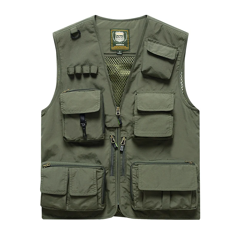 Four Seasons Photography Tooling Multi-Pocket Quick-Dry Vest Safety Waistcoat Logo Printing Men's and Women's Wear