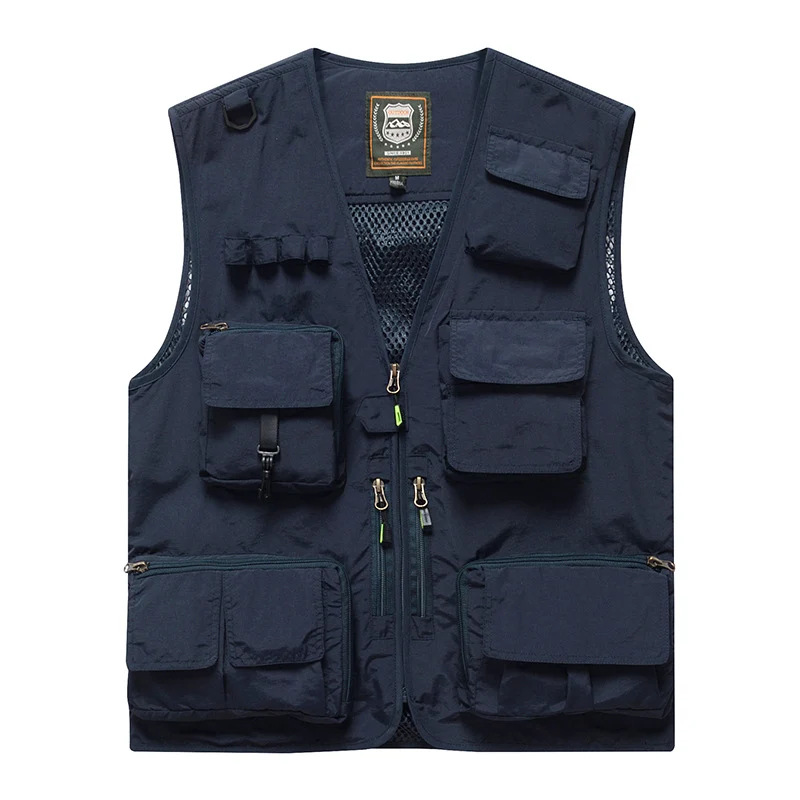Four Seasons Photography Tooling Multi-Pocket Quick-Dry Vest Safety Waistcoat Logo Printing Men's and Women's Wear