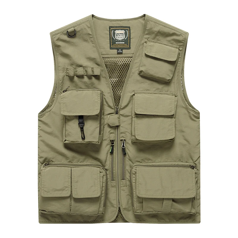 Four Seasons Photography Tooling Multi-Pocket Quick-Dry Vest Safety Waistcoat Logo Printing Men's and Women's Wear