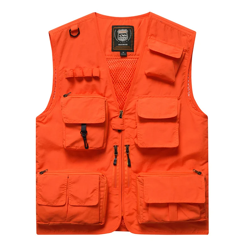 Four Seasons Photography Tooling Multi-Pocket Quick-Dry Vest Safety Waistcoat Logo Printing Men's and Women's Wear