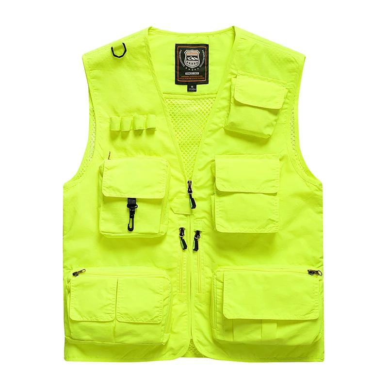 Four Seasons Photography Tooling Multi-Pocket Quick-Dry Vest Safety Waistcoat Logo Printing Men's and Women's Wear