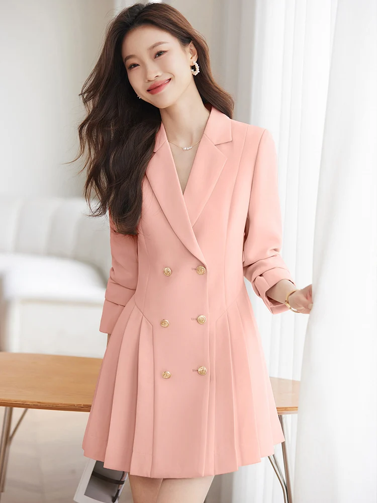 High-grade suit dress women's spring and autumn 2024 New elegant waist-tight small beauty salon professional work clothes