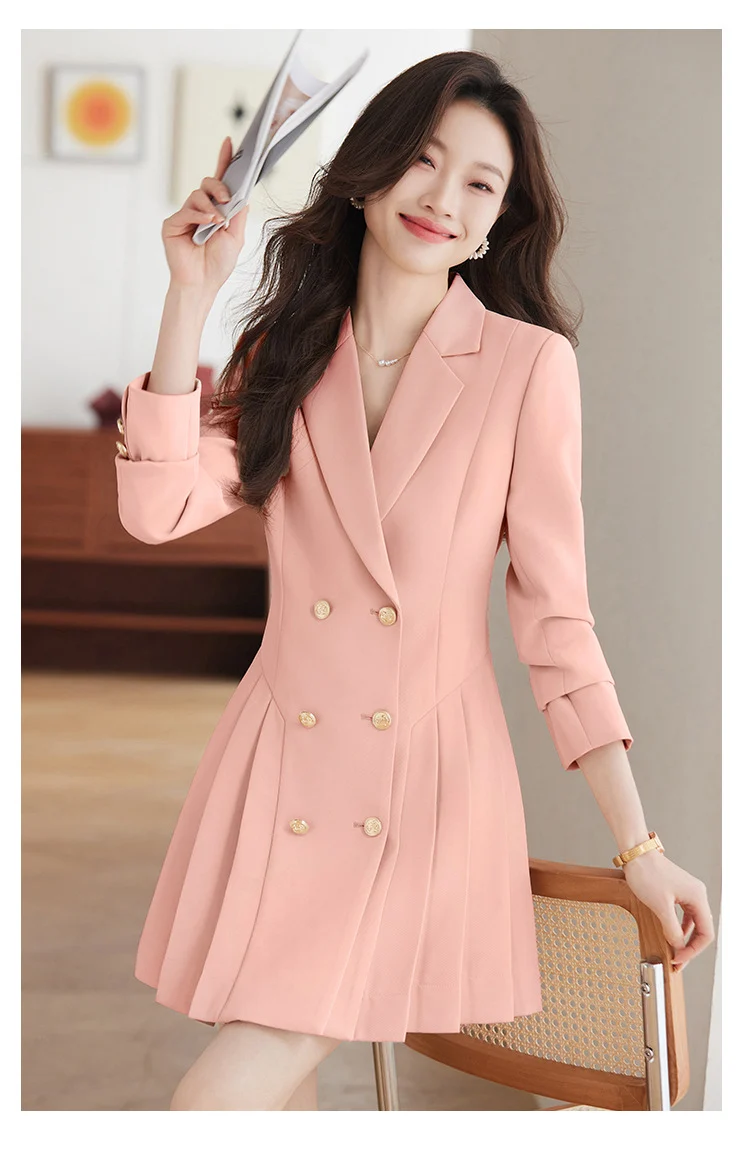 High-grade suit dress women's spring and autumn 2024 New elegant waist-tight small beauty salon professional work clothes