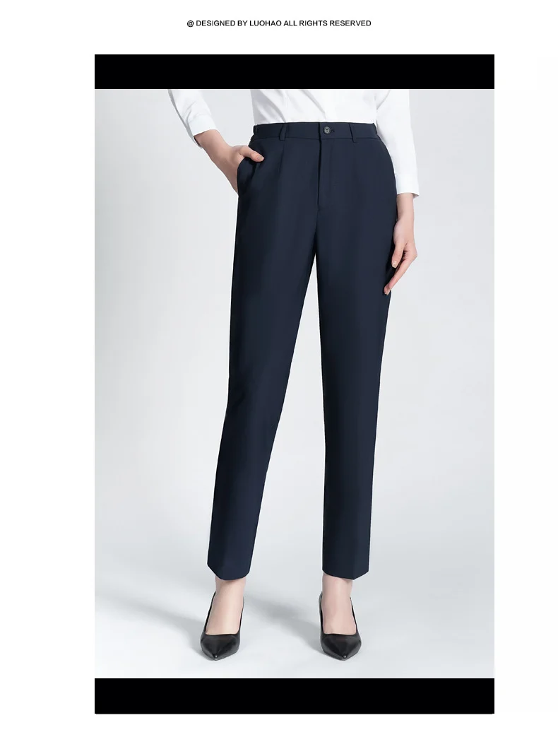 Summer Business Casual Pants for Women, Mint Cool Suit Pants for Women, Professional Formal Wear, Women's Work Suit Pants, Thin Summer Pants