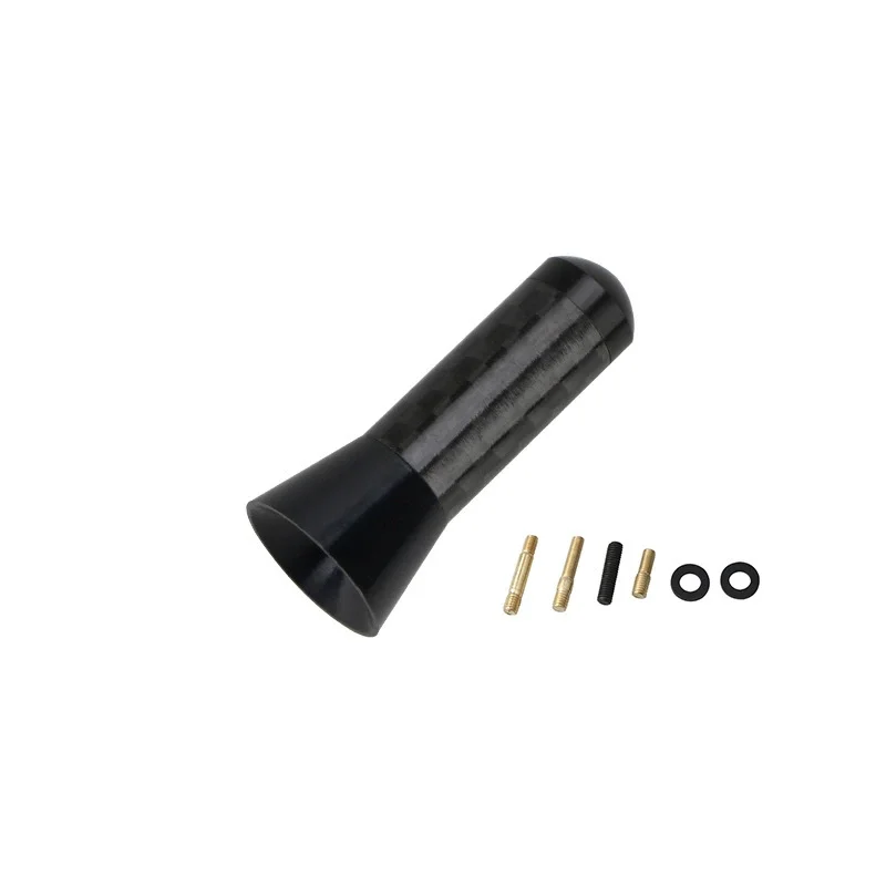 Brand New Carbon Fiber Screw Metal Short Stubby Mast Antenna Car Styling Roof Antenna Enhanced Signal For Benz Car Accessories