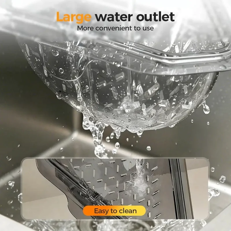 Creative Triangular Sink Drain Basket Transparent Multifunction Kitchen Organizer Hanging Filter Mesh Basket Sink Gadgets