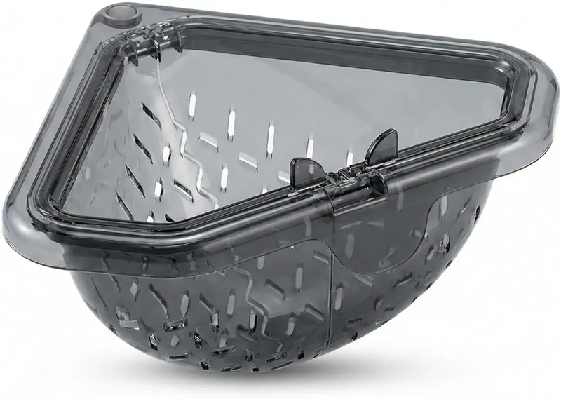 Creative Triangular Sink Drain Basket Transparent Multifunction Kitchen Organizer Hanging Filter Mesh Basket Sink Gadgets