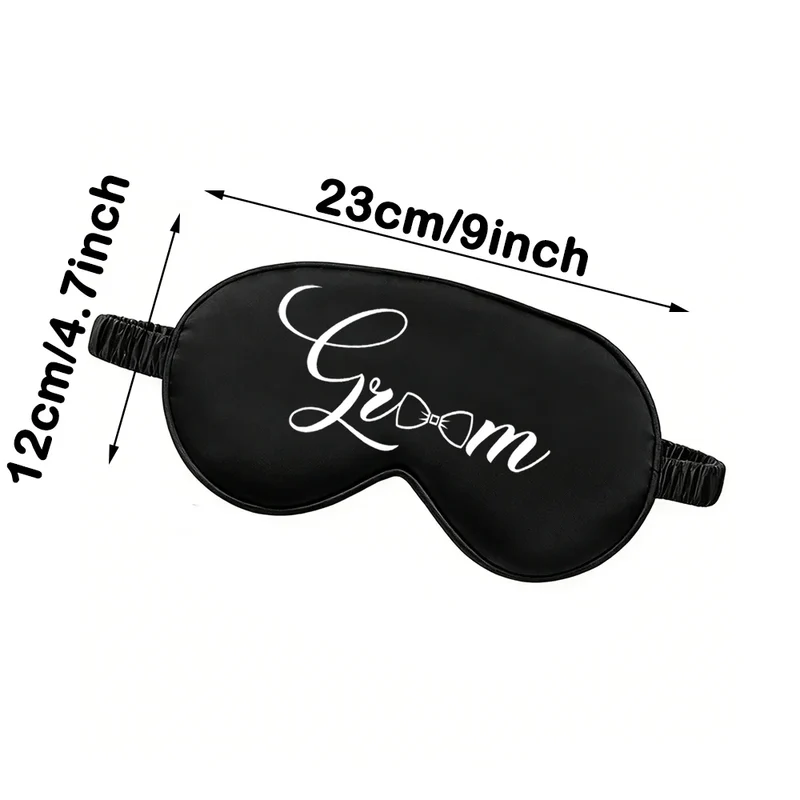 Bride/Groom Sleep Eye Mask Wedding Souvenir Bachelorette Party Accessories Honeymoon Travel Essentials for Couples Bridal Shower