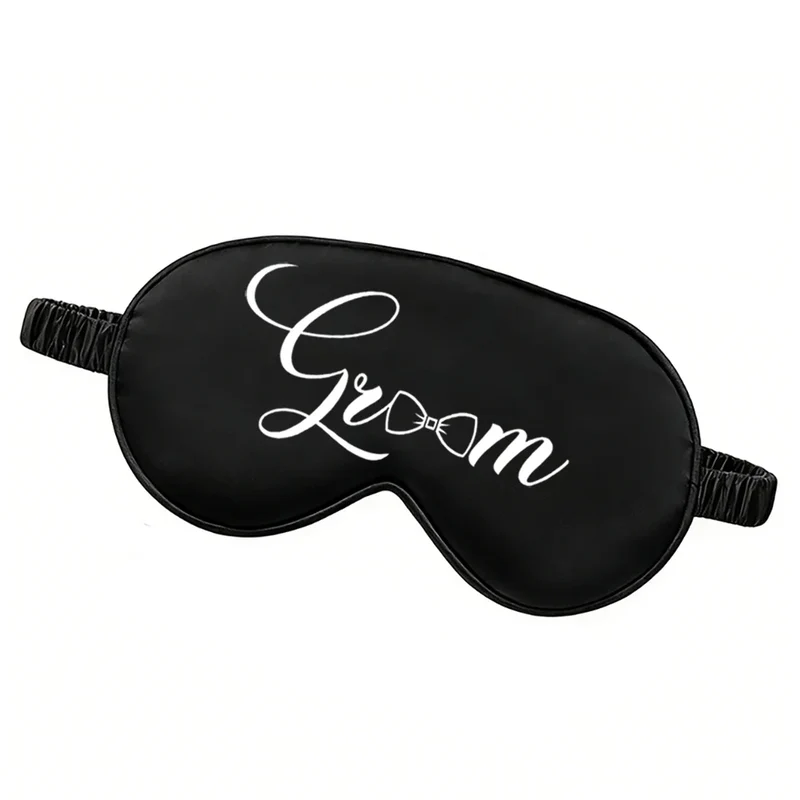Bride/Groom Sleep Eye Mask Wedding Souvenir Bachelorette Party Accessories Honeymoon Travel Essentials for Couples Bridal Shower