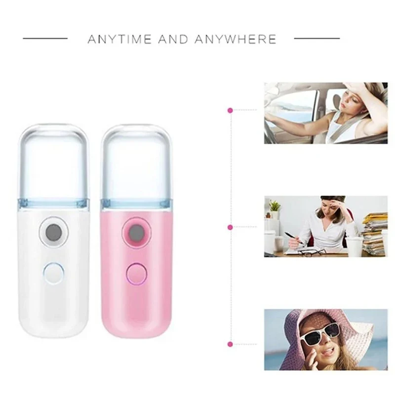 Mini Nano Spray Face Steamer Moisturizing Facial Sprayer Beauty Instrument USB Humidifier Nebulizer Beauty Skin Care Tools