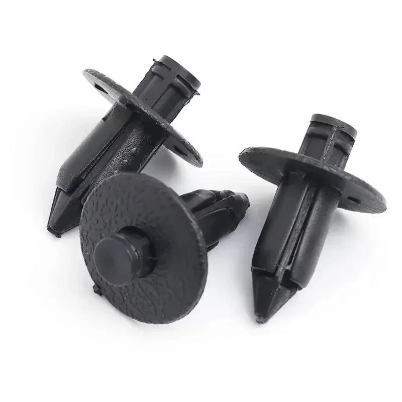 Car 8mm/6mm Hole Plastic Rivets Fastener Push Clip Black Auto Vehicle Door Trim Panel Retainer Fastener Clip Car Accessories