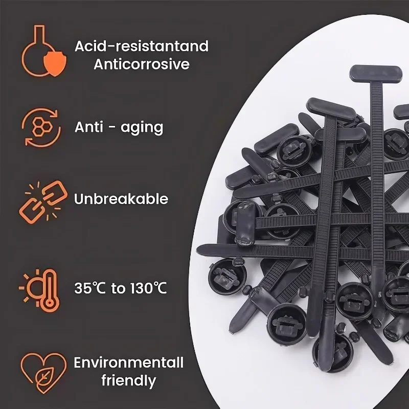 Self-Locking Clip Multi-Purpose General Purpose Nylon Cable Tie Auto Fasteners Screws Replacement Clips Car Accessories 1-40 Pcs