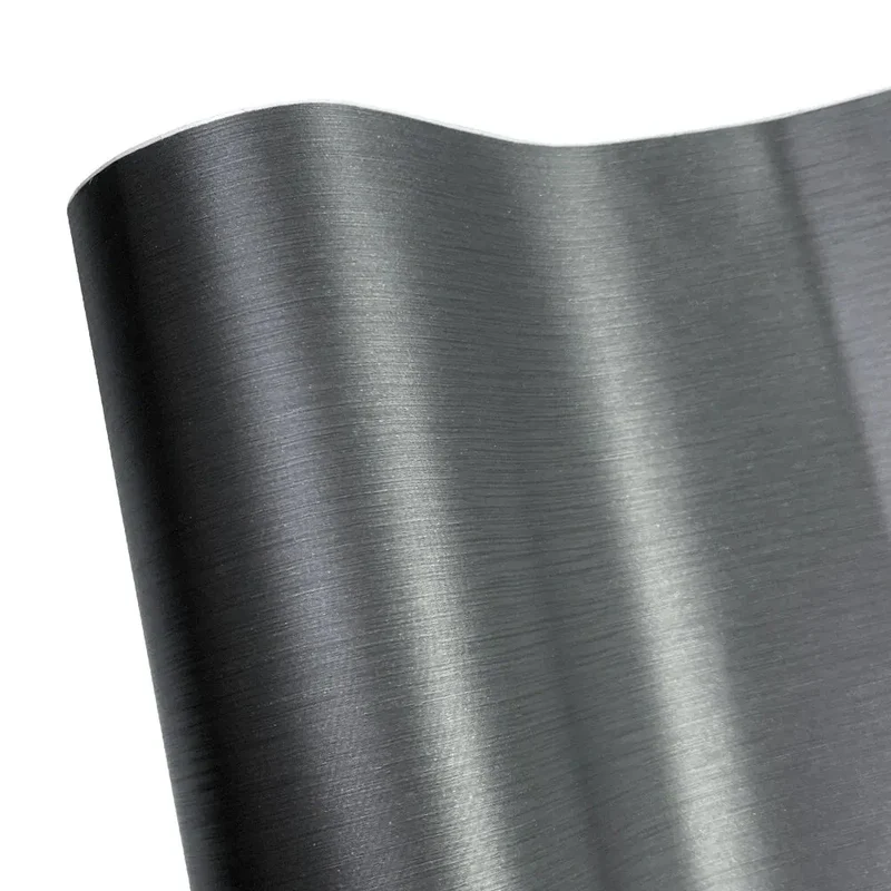 Car Stickers Brushed Aluminum Vinyl Film Car Wrapping Waterproof Air Free Bubble Decal Stickers for Motorcycle Car Accessories