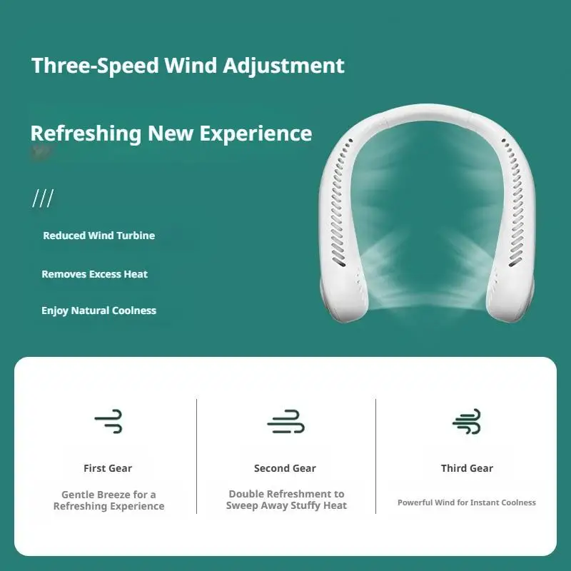 Hanging Neck Fan For Outdoor Portable Cooling Lazy Person Mini Hanging Neck Small Fan Bladeless Small Fan