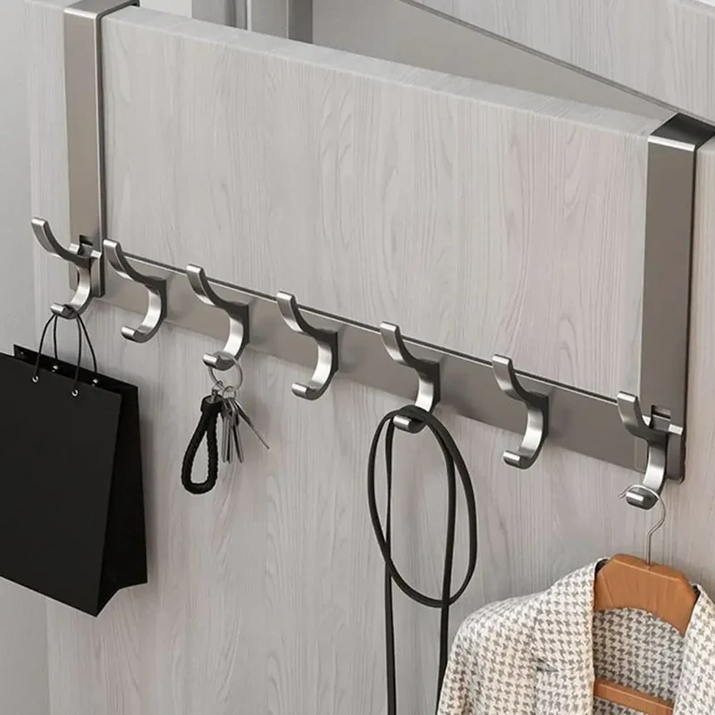 Door Behind Hook Storage Wall Hanging Clothes Hanger Coat Hook Punch-free Hanger Bedroom Kitchen Organizer Quick Installation