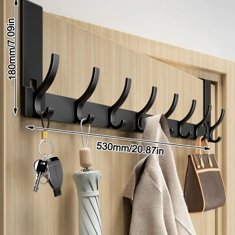 Door Behind Hook Storage Wall Hanging Clothes Hanger Coat Hook Punch-free Hanger Bedroom Kitchen Organizer Quick Installation
