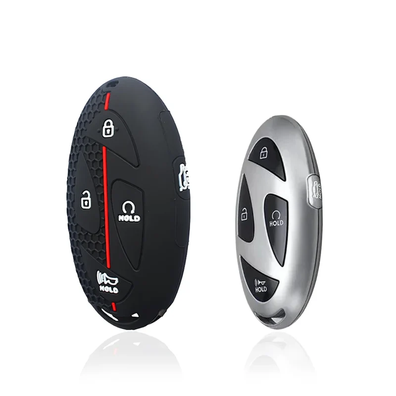 New Type Silicone Smart Key Cover Case for Hyundai Tucson Elantra Kona 3 Buttons Remote Keys 2023-2025 Car Accessories