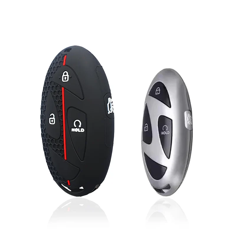 New Type Silicone Smart Key Cover Case for Hyundai Tucson Elantra Kona 3 Buttons Remote Keys 2023-2025 Car Accessories