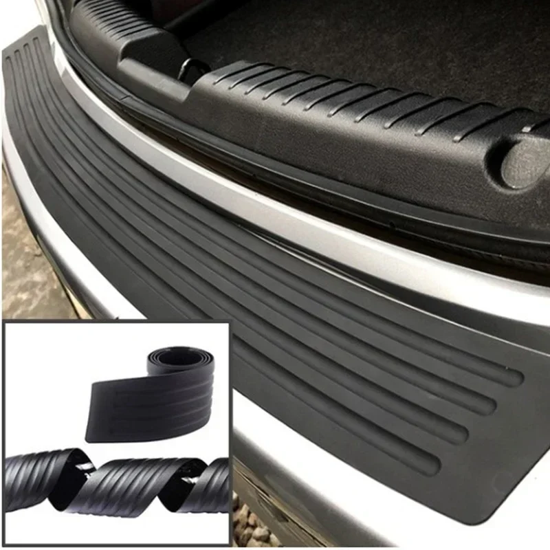 NEW Universal Car Trunk Door Sill Plate Protector Rear Bumper Guard Rubber Mouldings Pad Trim Cover Strip Car Accessories