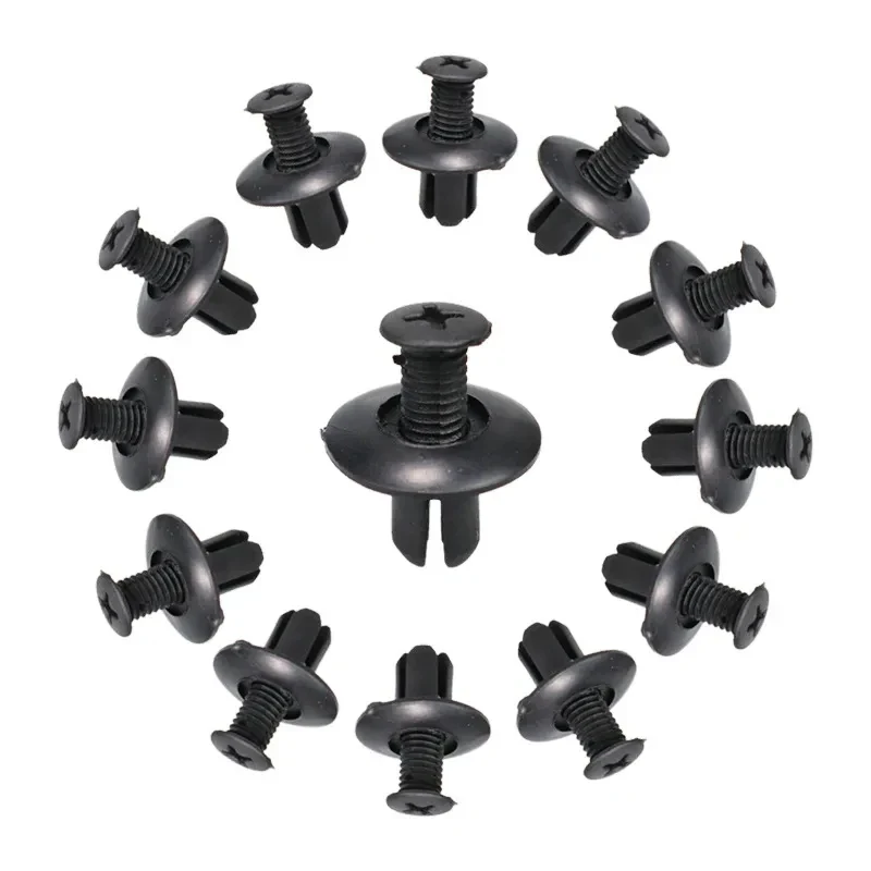20-100pcs Plastic Rivets Fasteners Screw 8mm Car Bumper Fender Trim Panel Retainer Fasteners Clips Car Accessories