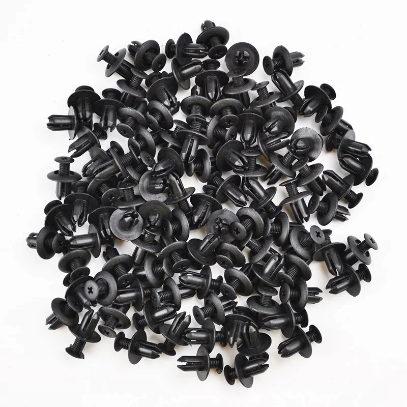 20-100pcs Plastic Rivets Fasteners Screw 8mm Car Bumper Fender Trim Panel Retainer Fasteners Clips Car Accessories