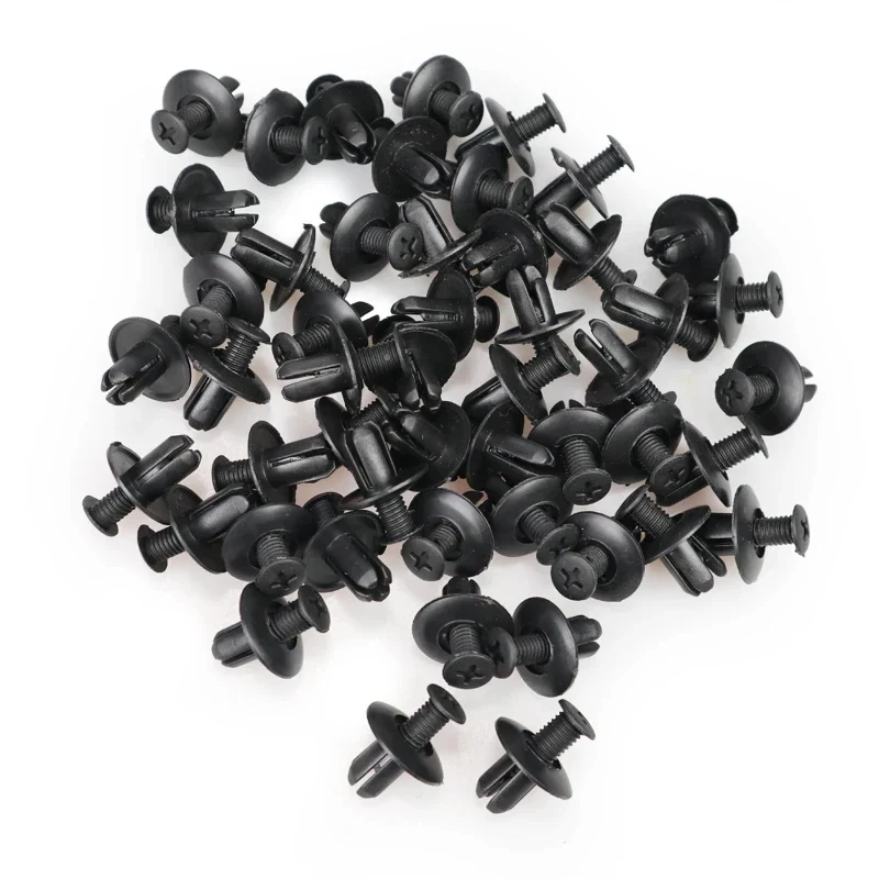 20-100pcs Plastic Rivets Fasteners Screw 8mm Car Bumper Fender Trim Panel Retainer Fasteners Clips Car Accessories