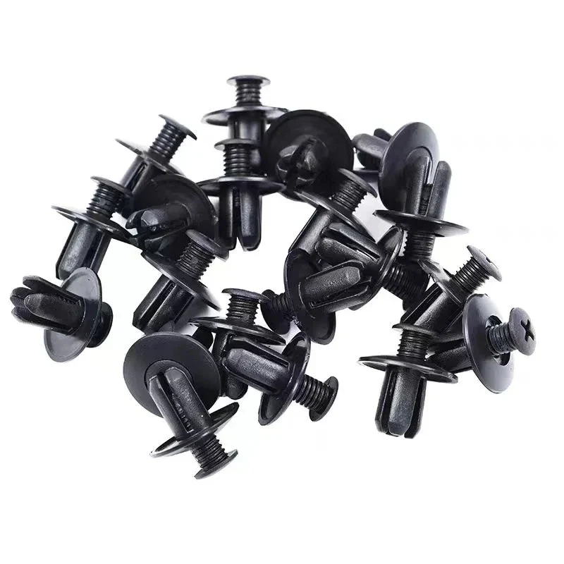 20-100pcs Plastic Rivets Fasteners Screw 8mm Car Bumper Fender Trim Panel Retainer Fasteners Clips Car Accessories