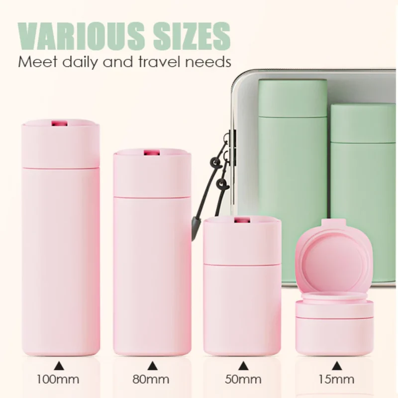 5pcs Travel Cream Dispenser Bottles Set Travel Bottles Toiletry Containers Set, TSA Approved, Travel Essentials