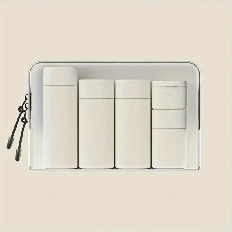 5pcs Travel Cream Dispenser Bottles Set Travel Bottles Toiletry Containers Set, TSA Approved, Travel Essentials
