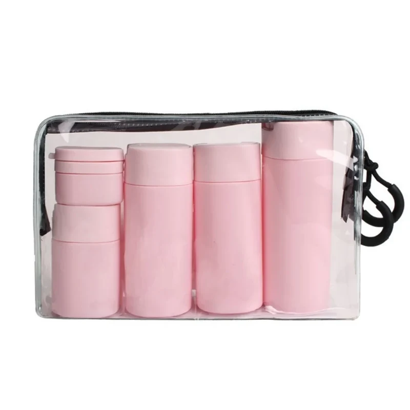5pcs Travel Cream Dispenser Bottles Set Travel Bottles Toiletry Containers Set, TSA Approved, Travel Essentials